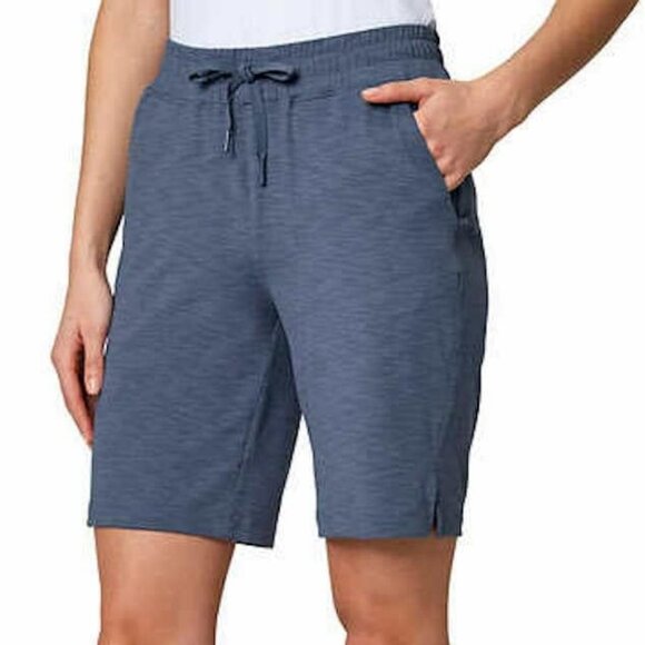 NEW Mondetta Active Ultra-Soft Moisture Wicking Long Pull On Gym Bermuda Shorts - Picture 1 of 5